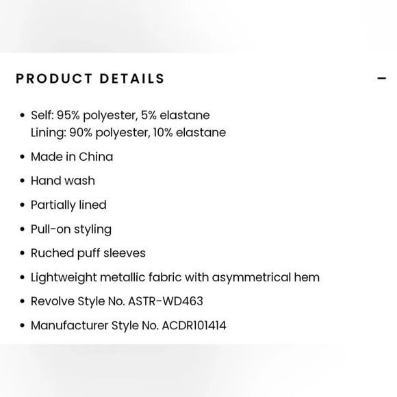 ASTR The Label Vanozza Dress in Pewter Size XL NWT - Picture 11 of 12